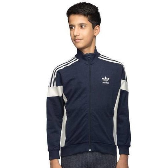 Adidas Originals Youth Size XL Blue Nmd Track Top Jacket Full Zip Funnel-Neck - Picture 1 of 9